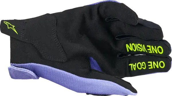 Gants Alpinestars Youth Radar Purple/Yellow - vue 2