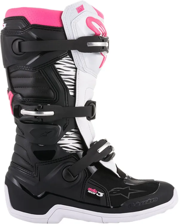 Botte ALPINESTARS Tech 3 noir/blanc/rose 7 - vue 4
