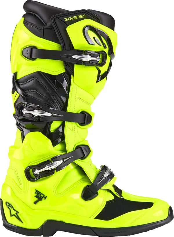 Alpinestars Boot Tech 7 jaune fluo noir - vue 2