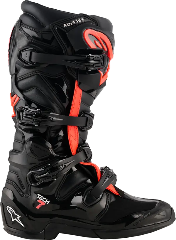 Alpinestars Tech 7 Bottes Noir/Rouge Fluo 14 - vue 2