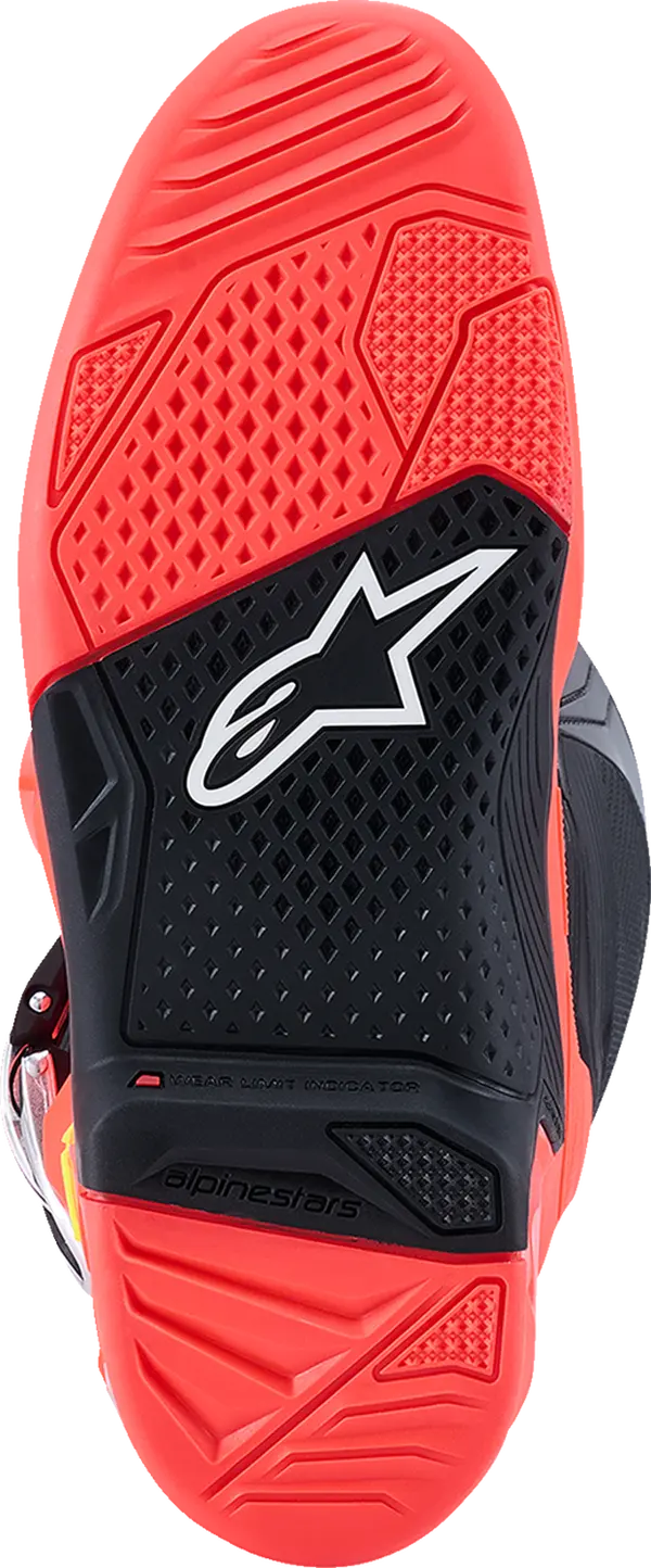 Bottes moto Alpinestars Tech 7 noir/rouge fluo rose 8 - vue 2