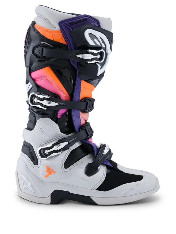 Alpinestars Tech 7 Bottes noir/gris clair/orange - vue 4