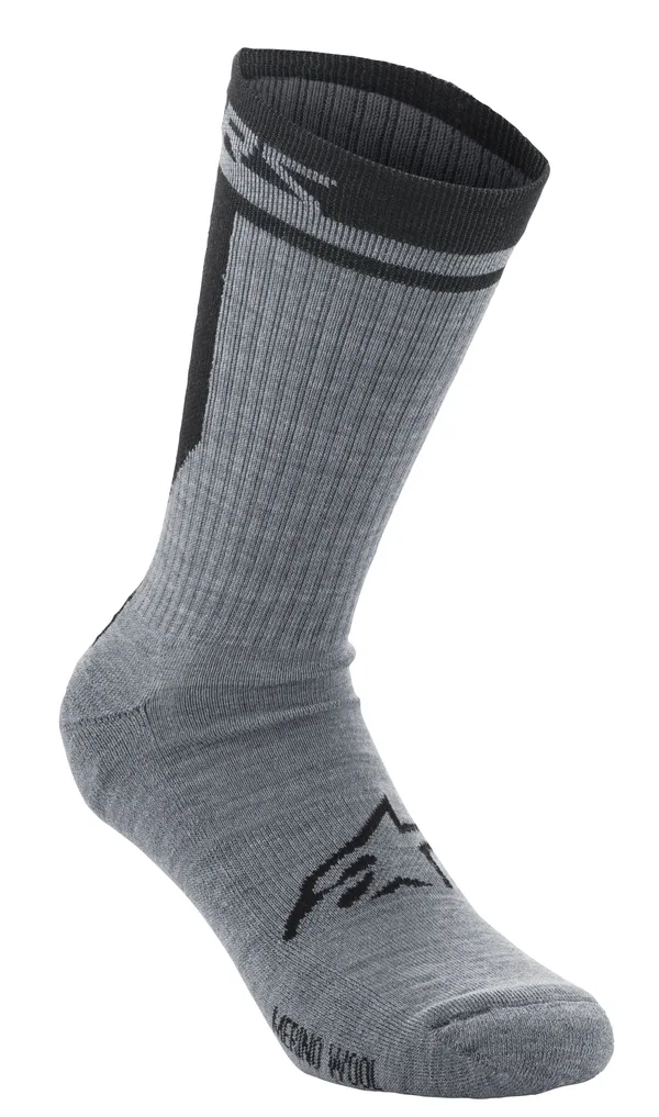 Chaussettes mérino 24 gris/noir M Alpinestars Bicycle