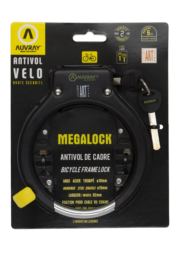 Antivol vélo AUVRAY fer à cheval Mega Lock Art 62 mm - vue 5