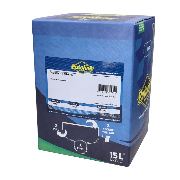 Huile moteur Putoline Scooter 4T 10W-40 bidon 20L - vue 2