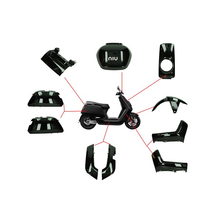 Carénage DMP NIU-N1 noir brillant 10 pièces - vue 2