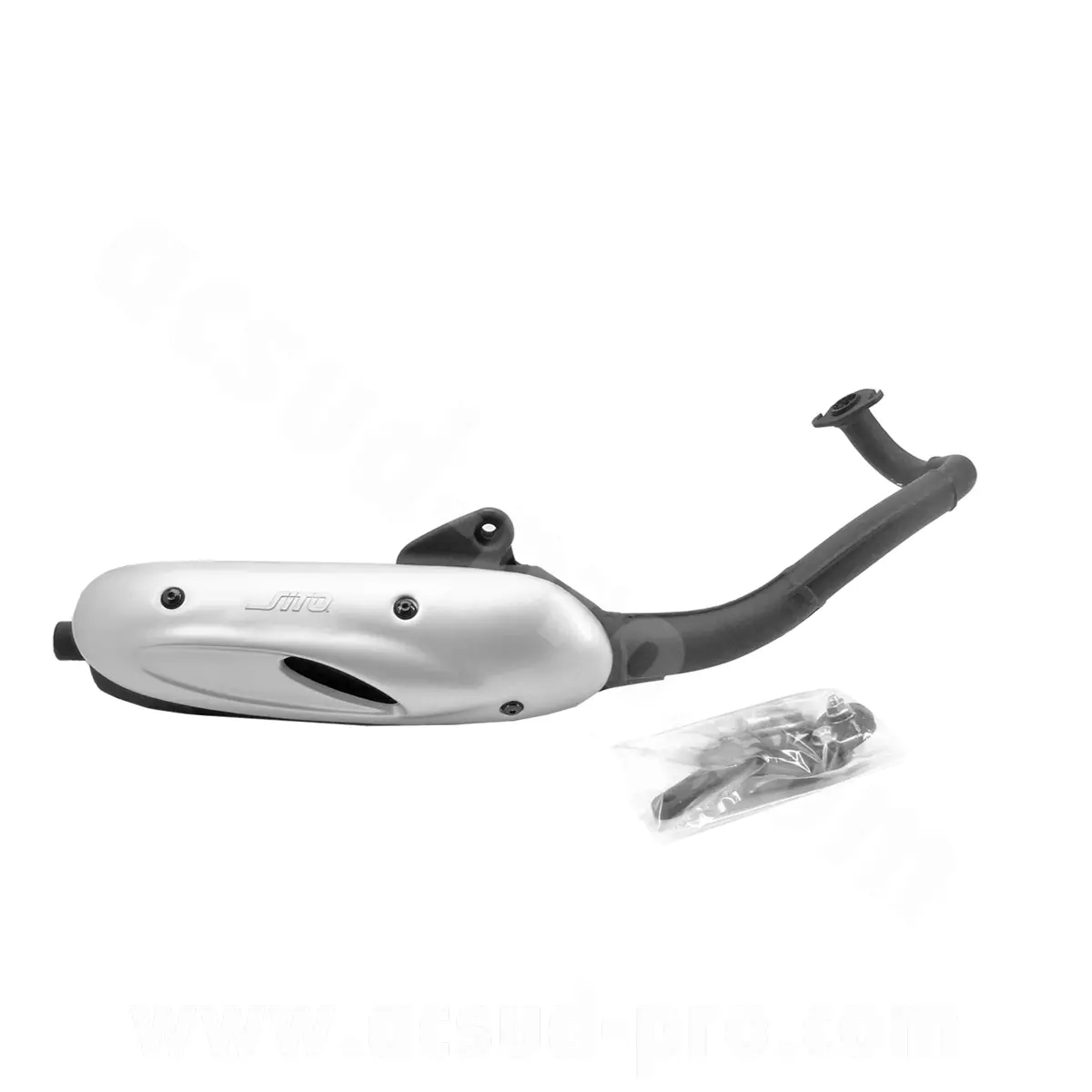 Silencieux Leovince Sito Plus adaptable Peugeot 50 Ludix Blaster Speedfight 3-4 2T Jet Force C-Tech IE 2005+