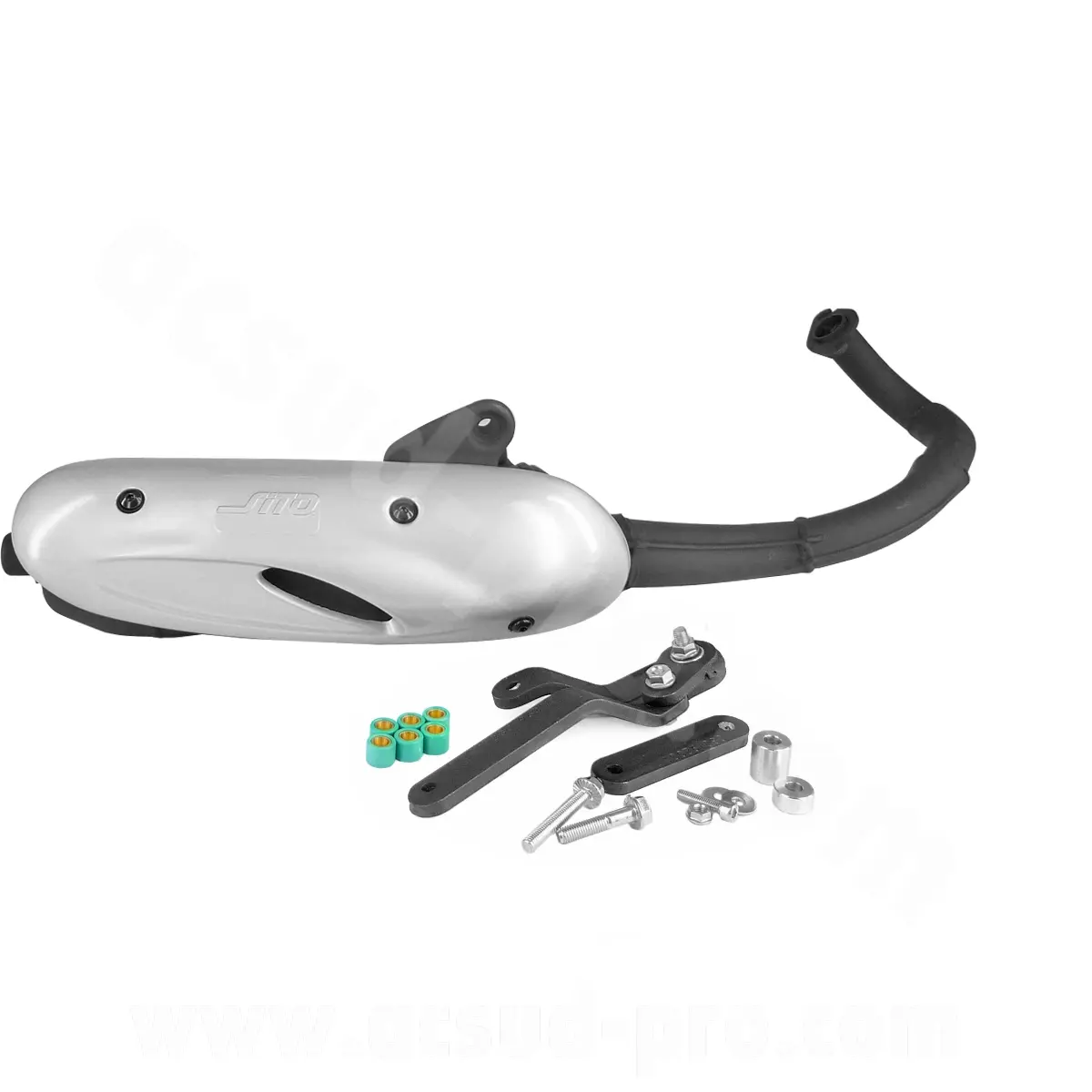 Silencieux Sito Leovince adaptable Kymco 50 Agility 2T 16 pouces, Vitality, Dink, Top Boy, People Eco, Yup, Super 9, Bet&Win-Sym 50 Euro Jet Sito Plus