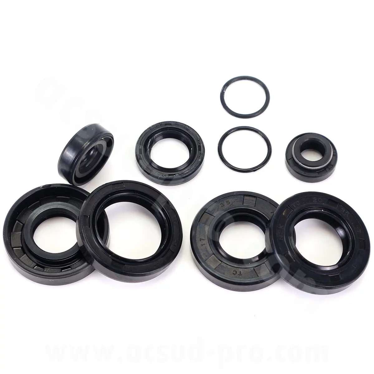 طقم حشيات محرك قابلة للتطابق Minarelli AM6 50 سي سي / Beta 50 RR / MBK 50 X-Power / Yamaha 50 TZR / Peugeot 50 XPS / Rieju 50 RS علبة تحتوي على 7 حشيات + حشية O-ring