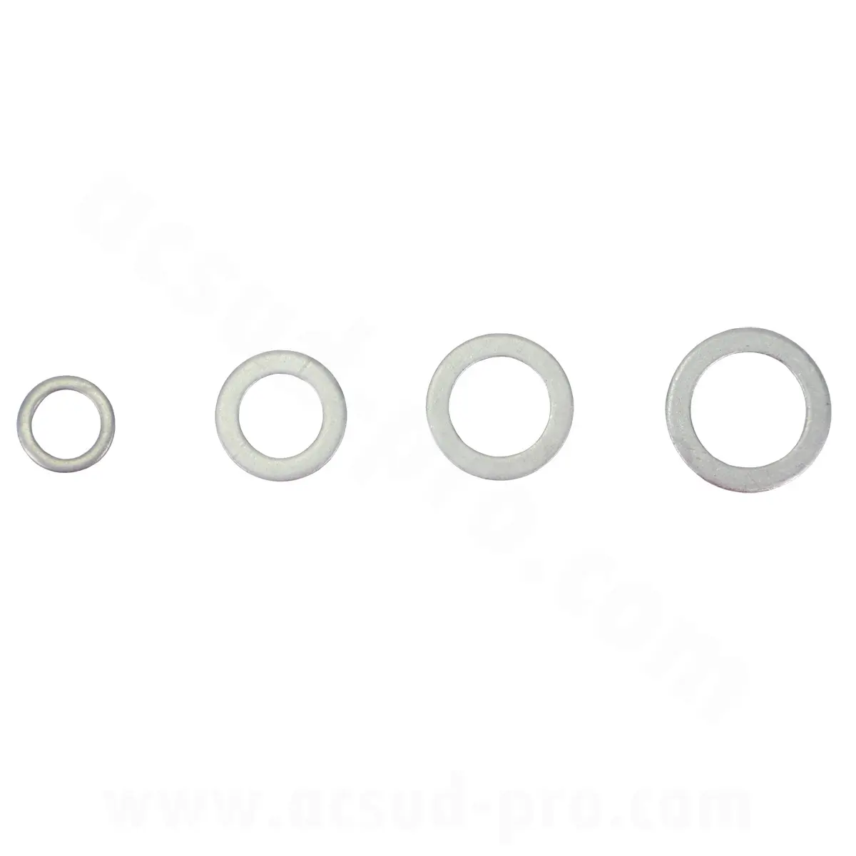 Flacher Aluminium-Dichtring für Ölablass Ø 8 x 12 x 1,00 mm + 10 x 16 x 1,50 mm + 12 x 18 x 1,50 mm + 14 x 20 x 1,50 mm (je 4) Sélection P2R