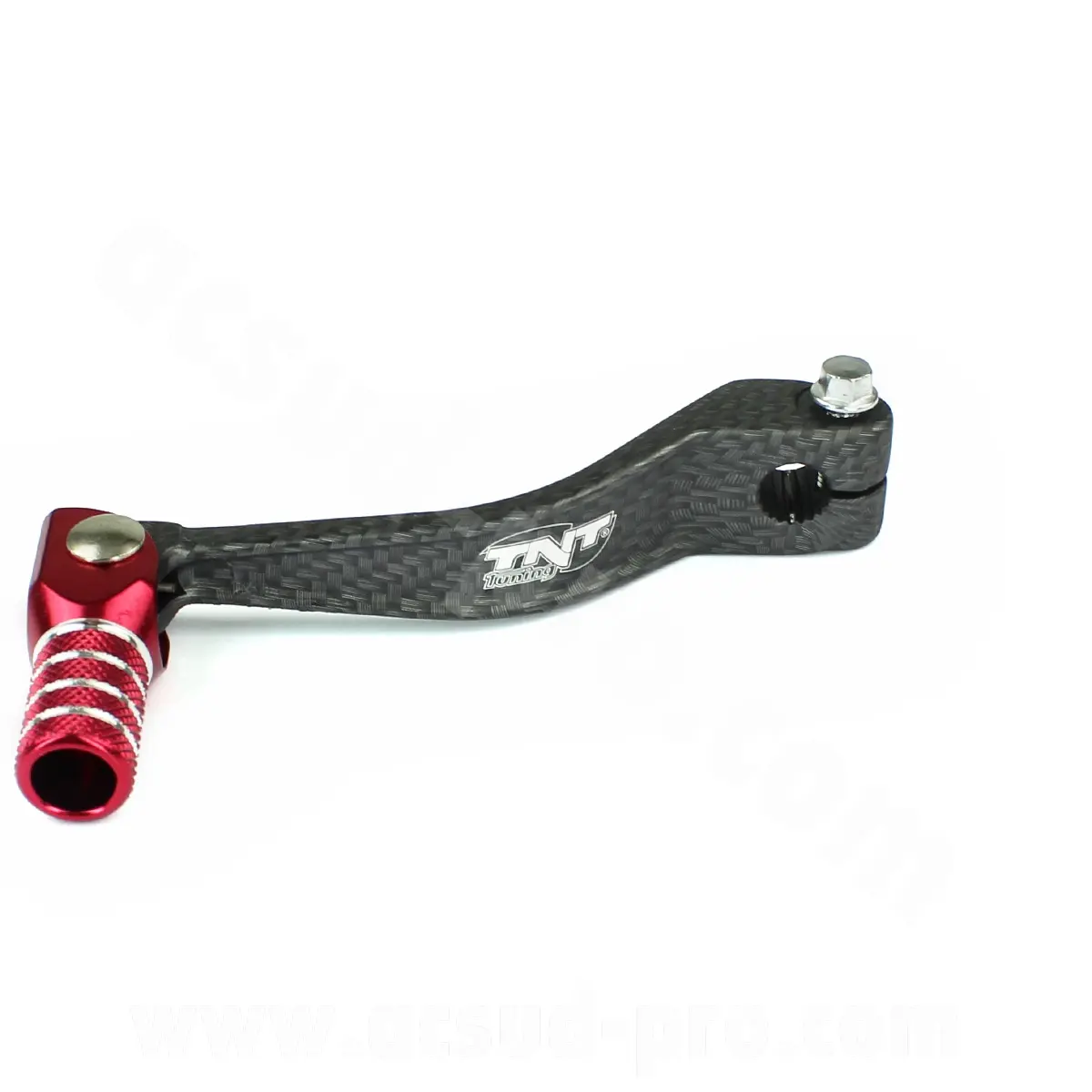 Sélecteur repliable alu imitation carbone Derbi Senda rouge