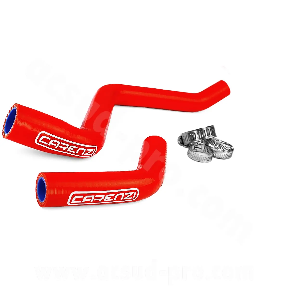 Kit durites de refroidissement eau silicone Derbi Euro 3 rouge