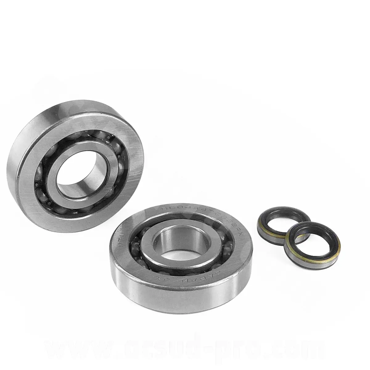 Roulement d'embiellage + joint cyclo P2R adaptable Peugeot 103 (kit 6204 + 6203 FAG polyamide C3 - joint nitrile)