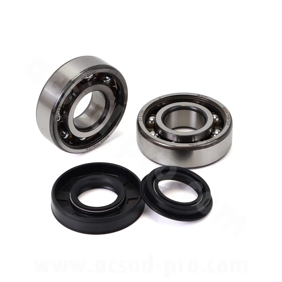 Kit roulements SKF 6204 TN9/C4 + joints spi MBK Booster Nitro Ovetto Stunt CPI Yamaha BWS Aéro Slider Néos