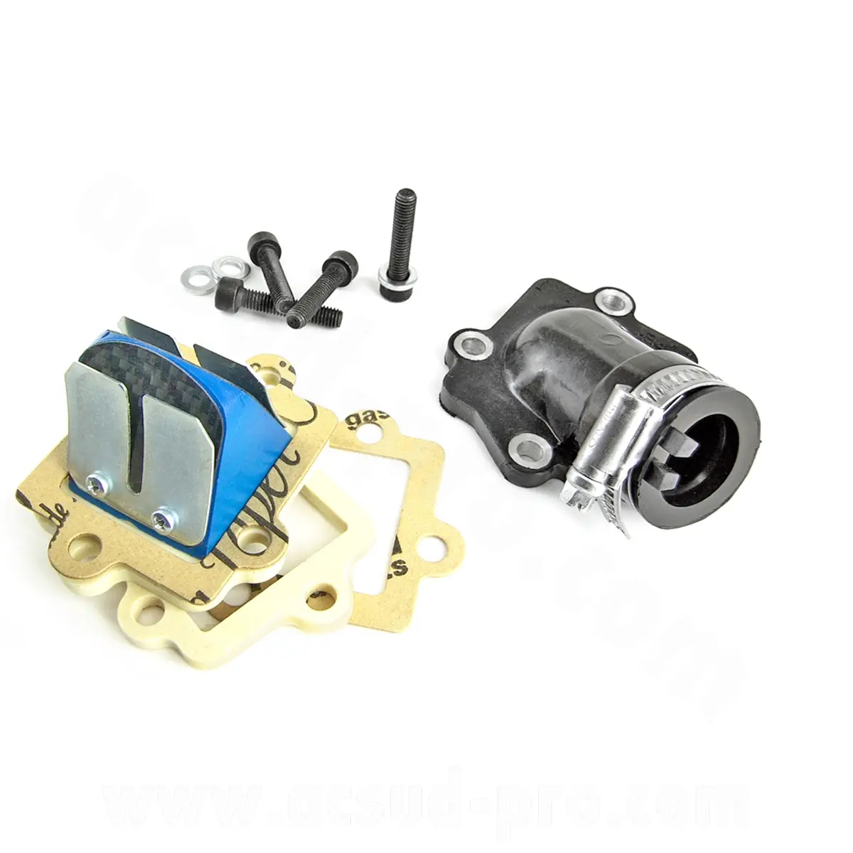 Ansaugstutzen MVT Racing Viton Carbon für Vergaser Ø19-21 Nitro/Aerox