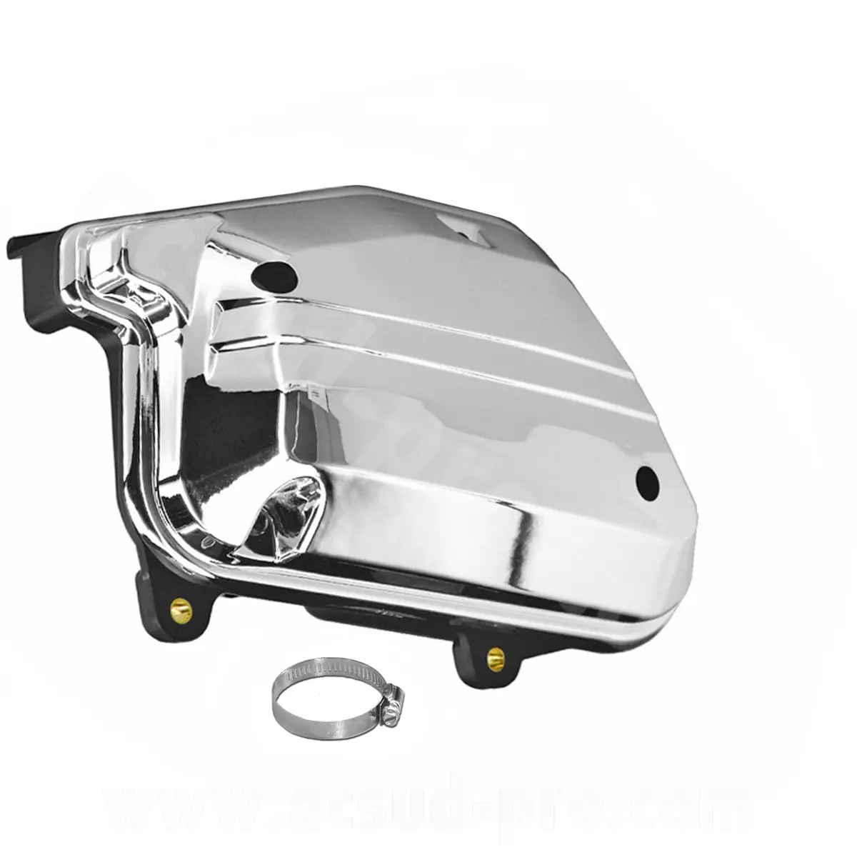 Kompletter Luftfilterkasten Adapt. für MBK 50 Booster 1990-2003 / Stunt 1990-2003 / Yamaha 50 BWS 1990-2003 chrom (OEM: 3aa-e4400-00)