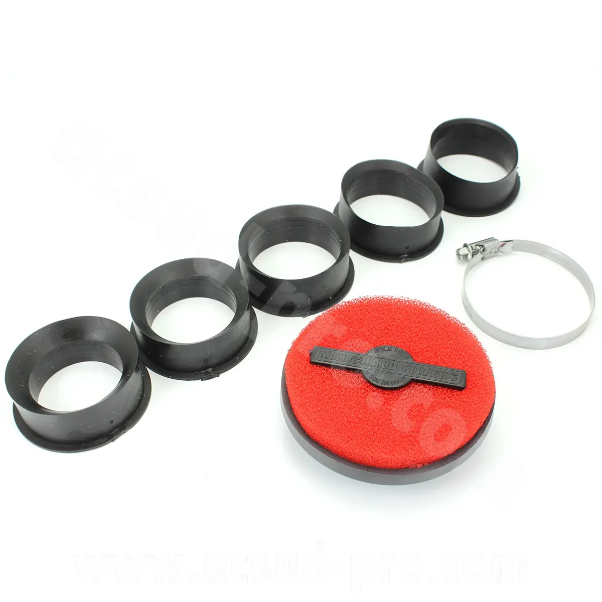 Filtre à air Marchald Power Filter rouge L 40 MM ø connexion 46-49-52-55-58-62 mm angle 0°