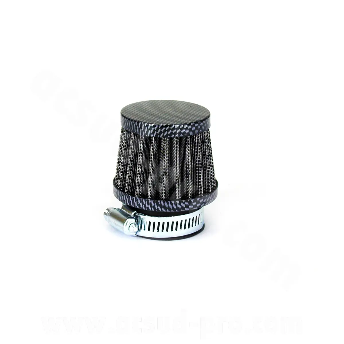 Filtre à air TNT type KN small droit Ø28/35 imitation carbone
