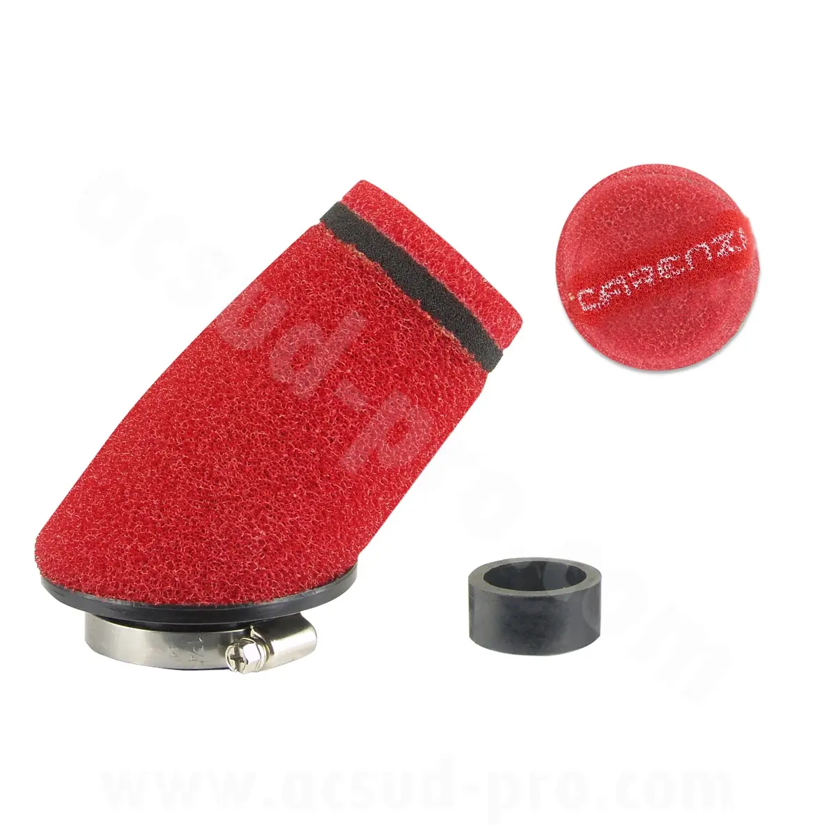 Carenzi Luftfilter Schaumstoff small 30° Ø28/35 rot