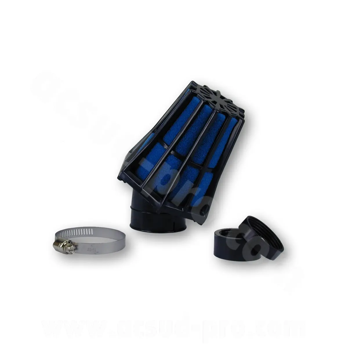 Luftfilter Carenzi R-Evolution 30° Ø35/28 sort/blå