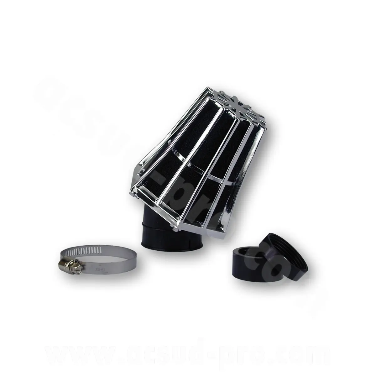 Filtru de aer Carenzi R-Evolution 30° Ø35/28 crom/negru