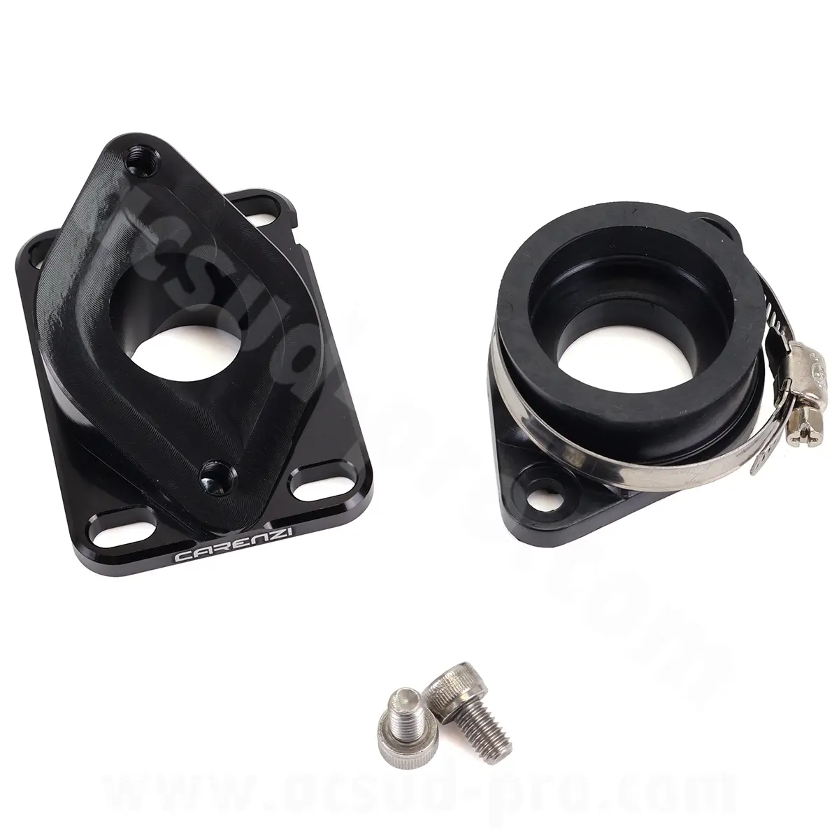 Kit pipe admission racing Carenzi 12-21 mm adaptable Derbi AM6 carburateur PWK 21-24 mm
