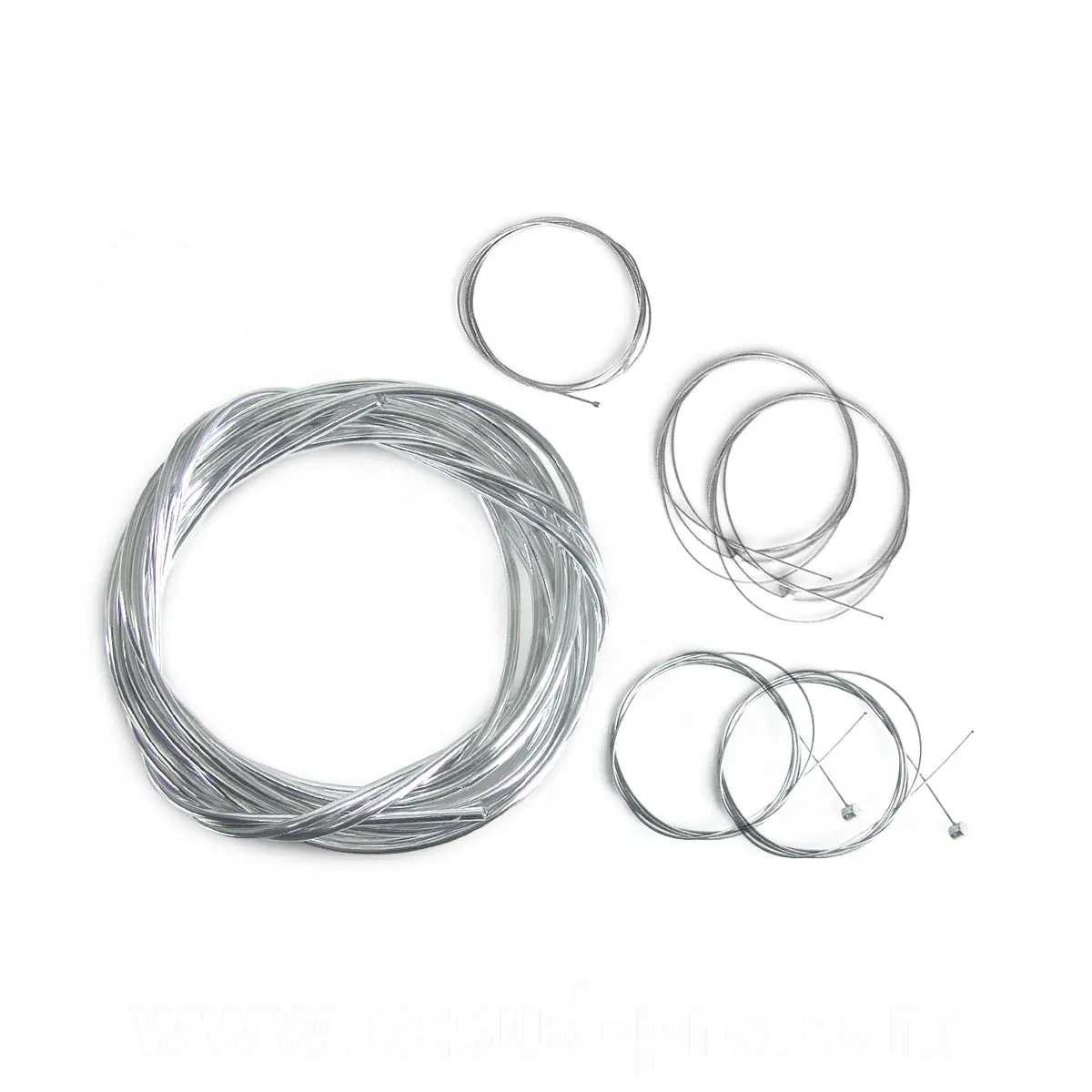 Kit complet câbles et gaine chrome + butées + adaptateurs Peugeot 103 / MBK 51