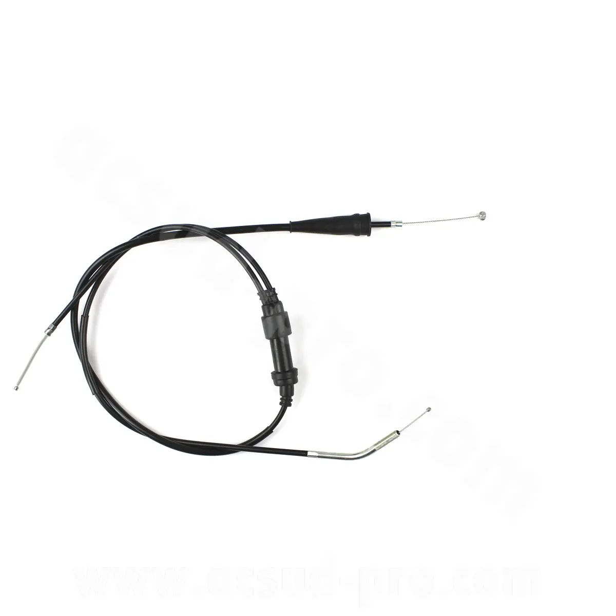 Transmission gaz/accélérateur moto complet adapté Derbi 50 Senda 2010+ / Gilera 50 SMT/RCR 2010+ (câble + gaine)