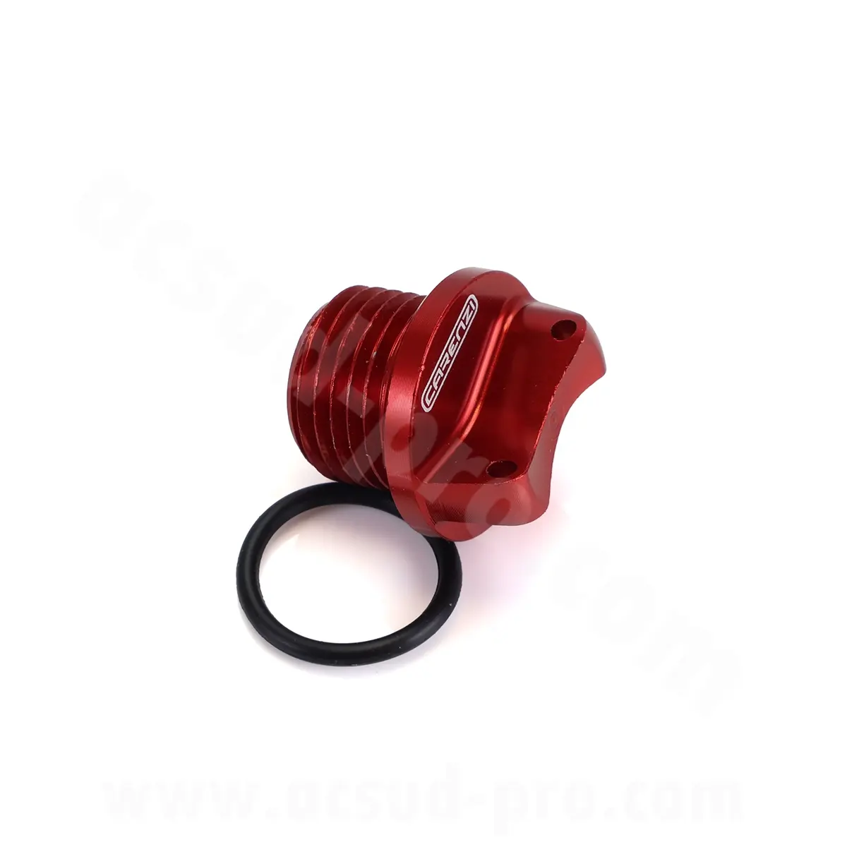 Bouchon huile de boîte CNC Carenzi adaptable Derbi Senda E3 - E4 rouge