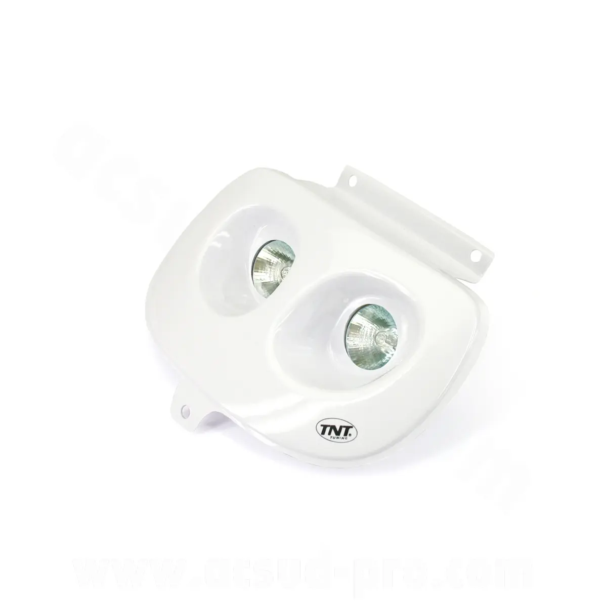Double optique halogène TNT adaptable MBK 50 Booster 1999-2003 / Yamaha 50 BWS 1999-2003 blanc