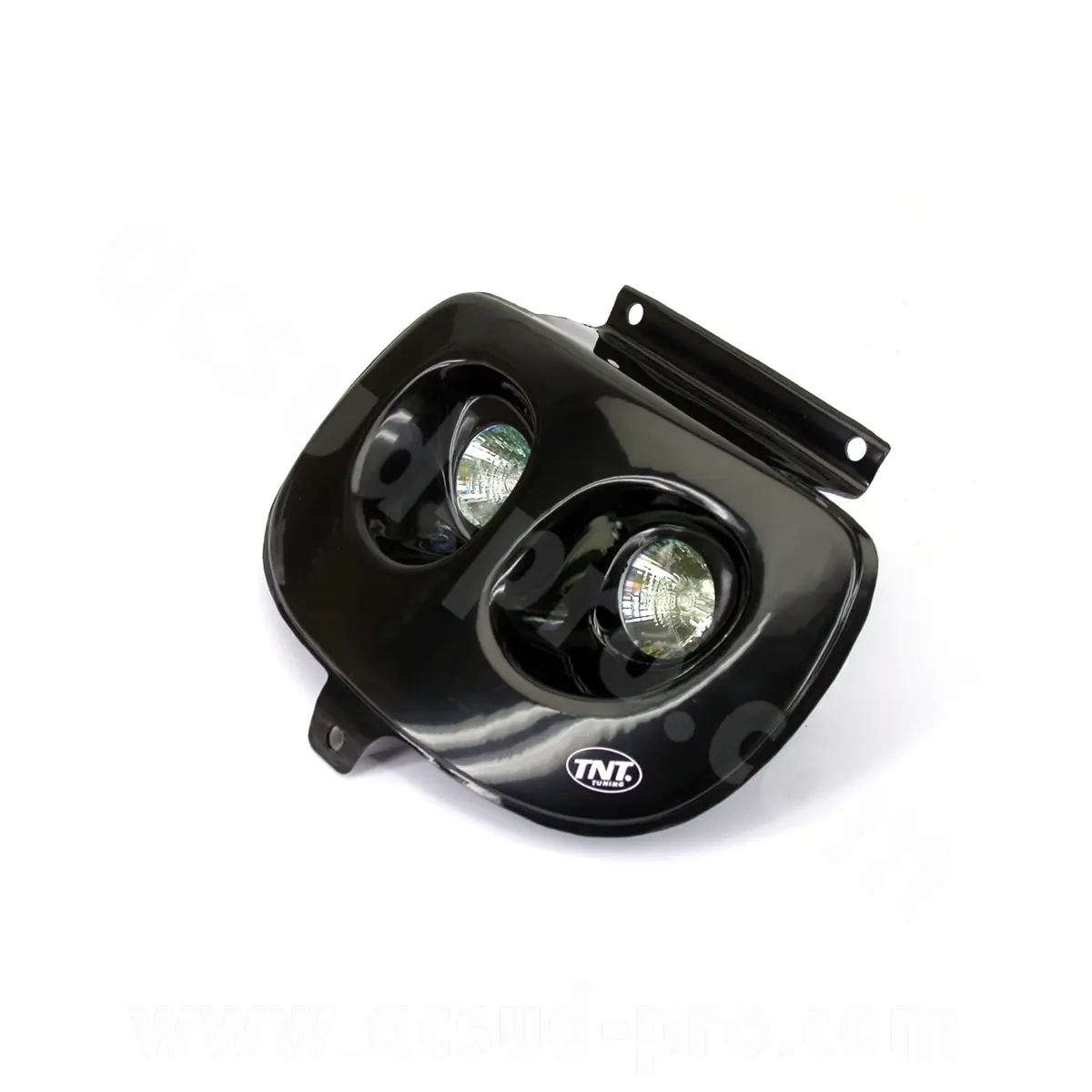 Double optique TNT halogène adaptable MBK 50 Booster 1999-2003 / Yamaha 50 BWS 1999-2003 noir