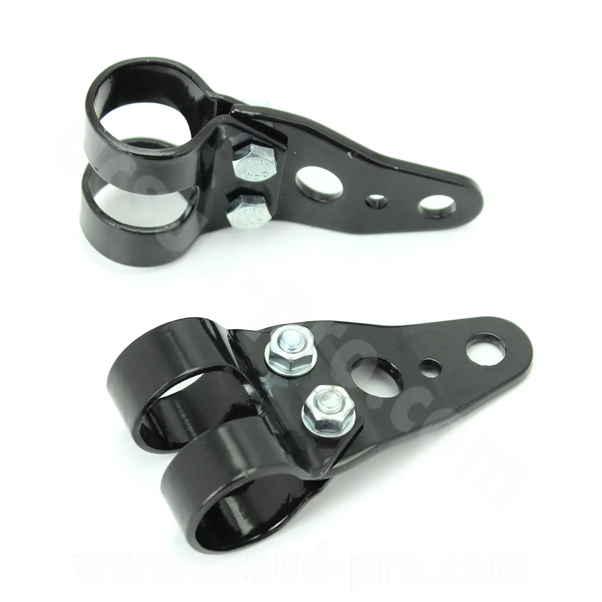Support de phare cyclo Ø26/28 noir adaptable Peugeot 103 SP SPX / MBK 51 la paire