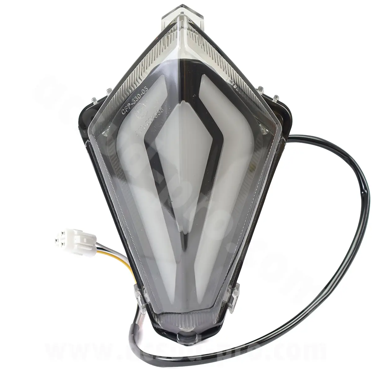 Taka-valaisin LED-kokonaisuus RB Max sovitettu Yamaha TMAX 530 2012-2016 tummennettu hyväksytty
