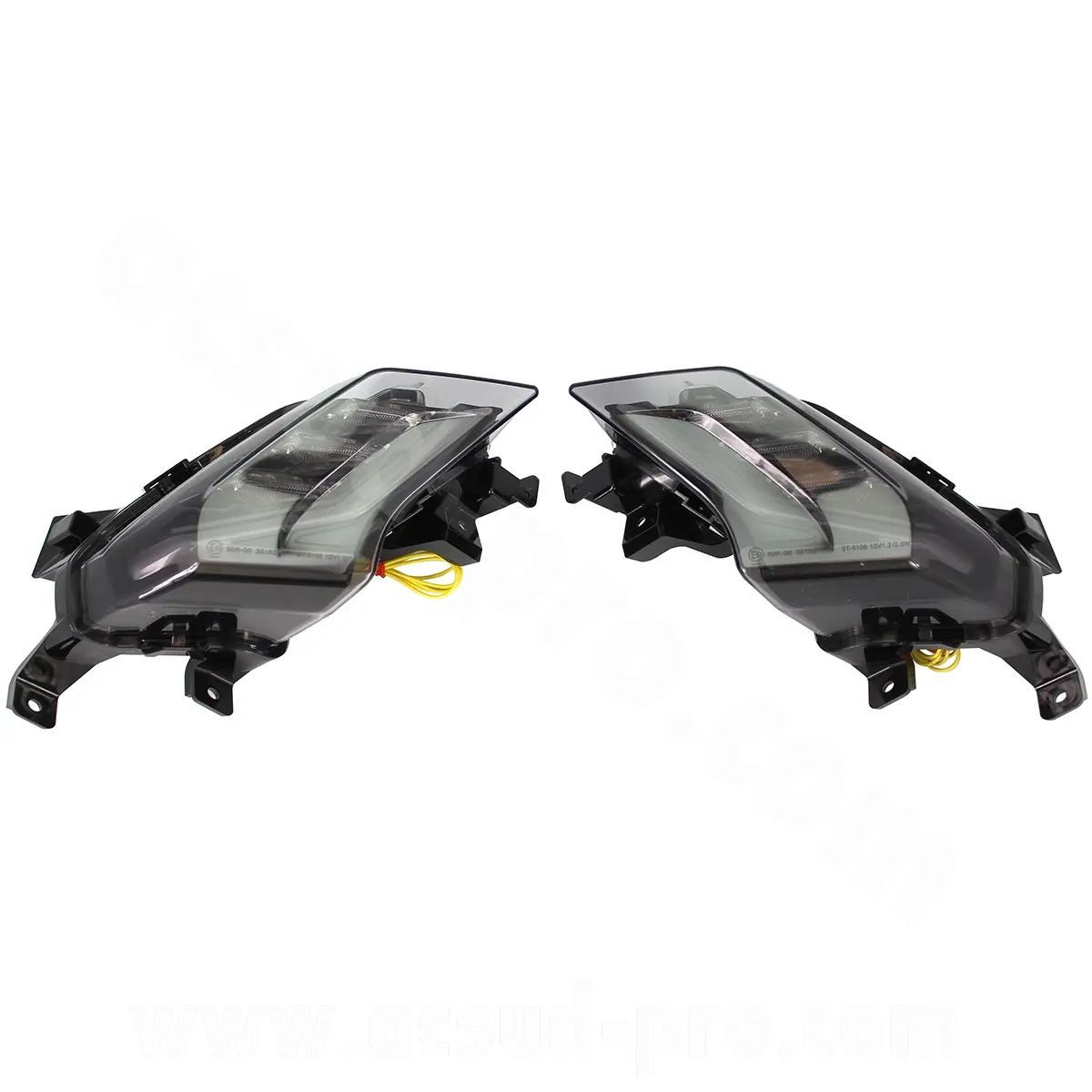 Yamaha TMAX 530 2017-2019년형 호환 RB Max 완전 LED 리어 테일 라이트, 스모크 도장, 통합 방향지시등, 공인 (1쌍)
