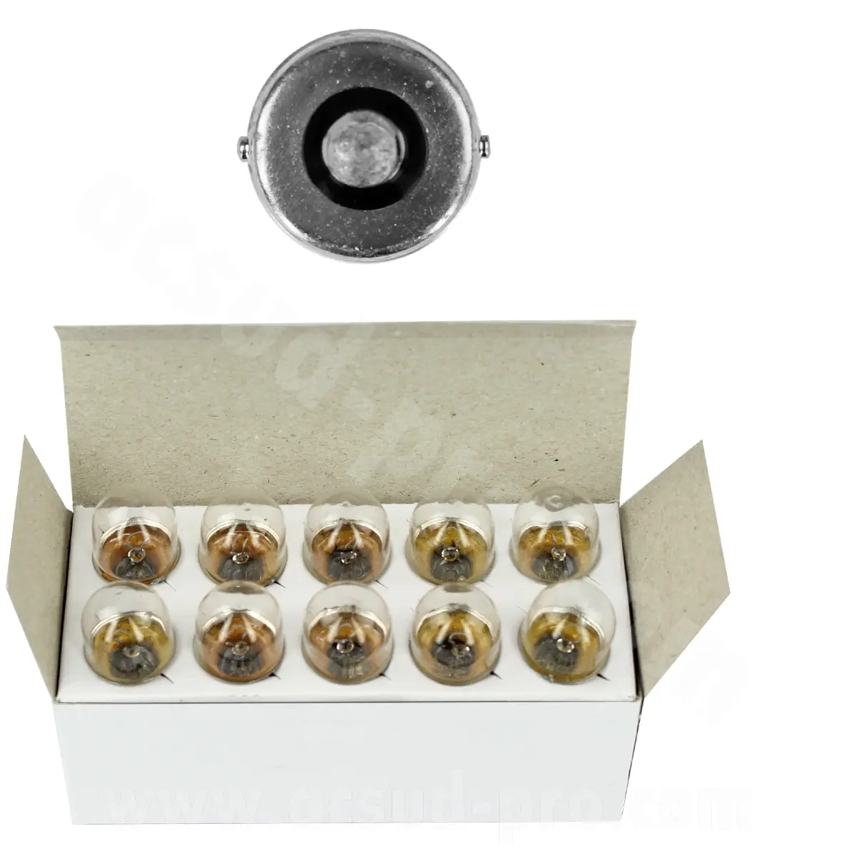 لمبة 12V-10W BA15S أبيض (علبة 10 قطع)