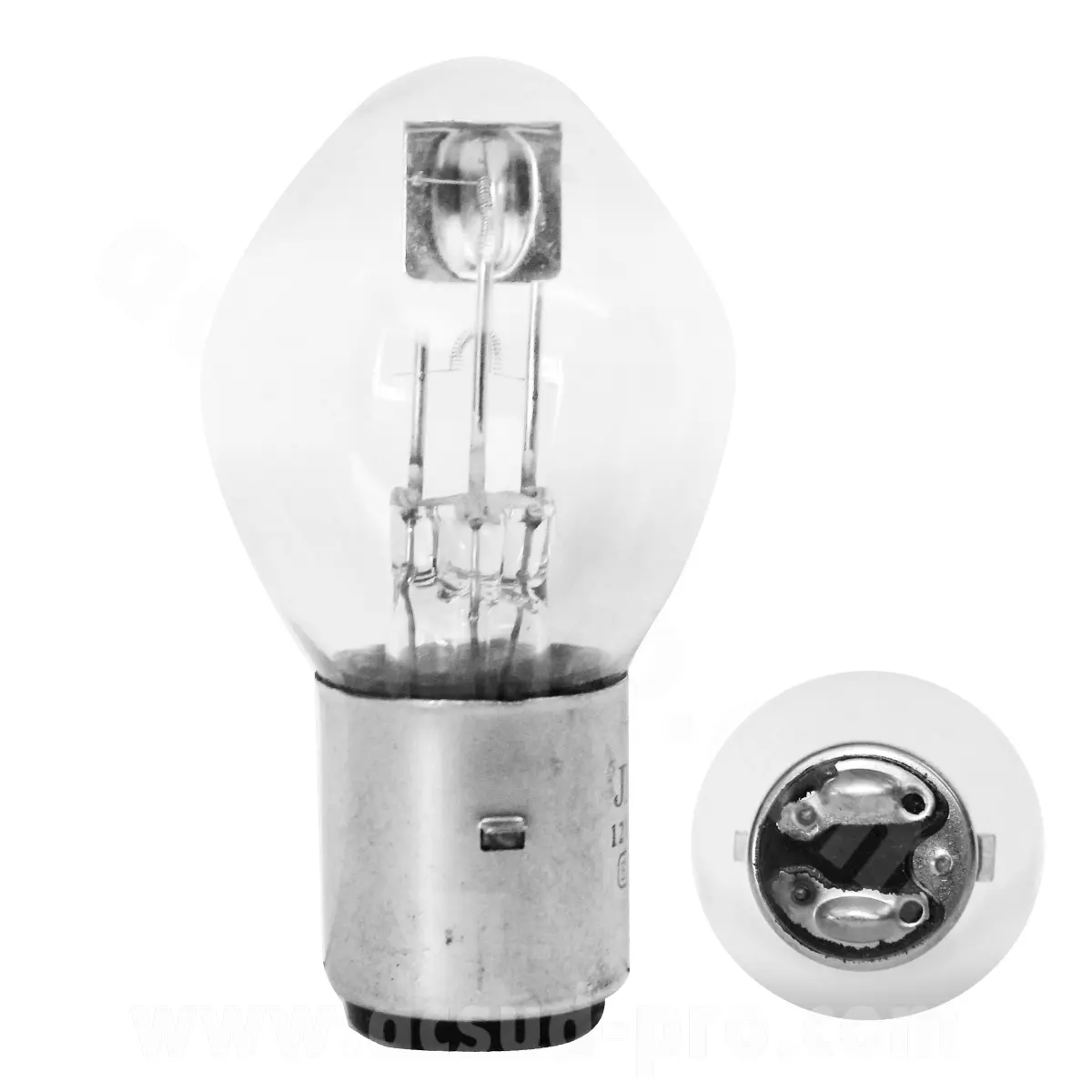 标准 12V 35/35W BA20D 底座白色灯泡