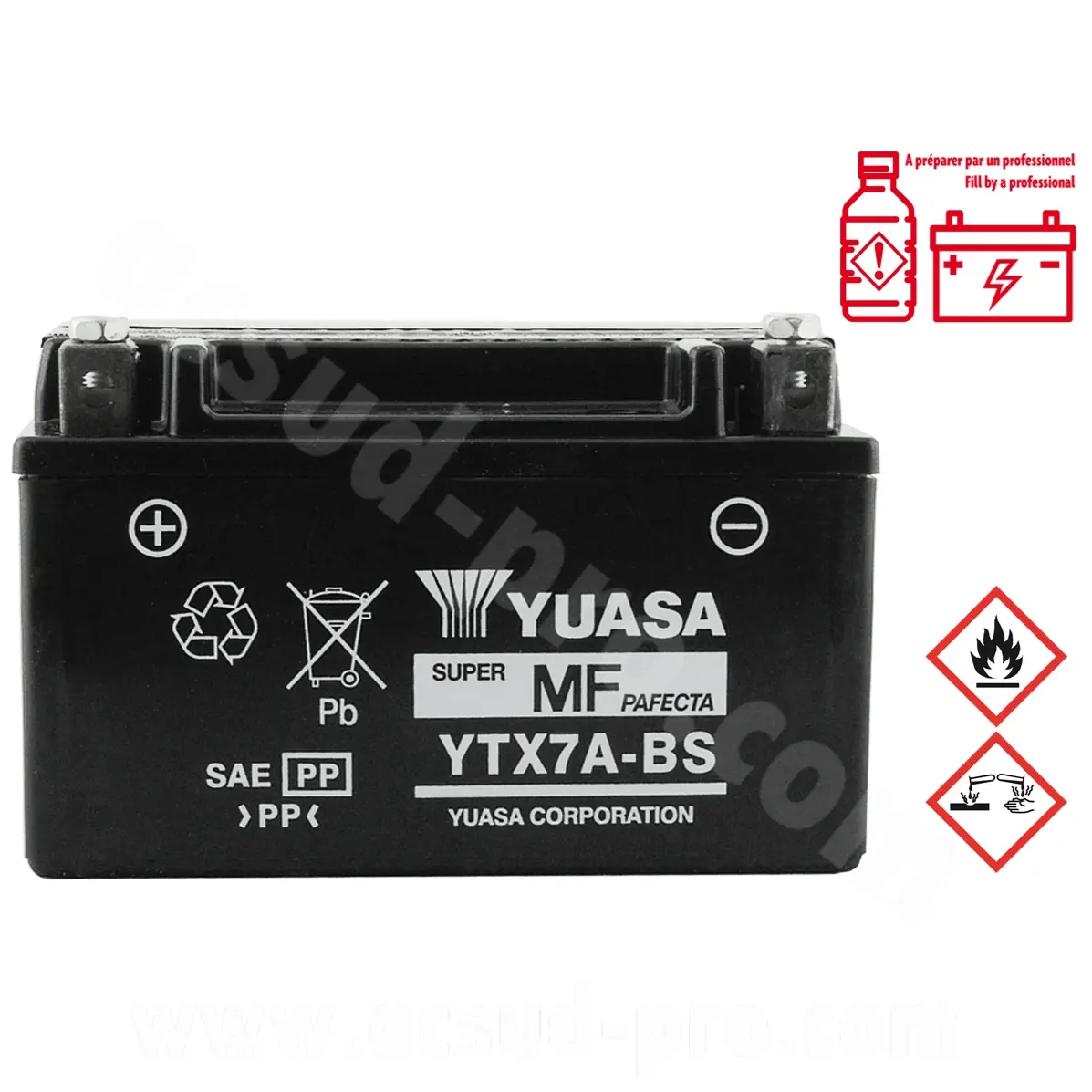 Akumulator Yuasa YTX7A-BS AGM bezobsługowy