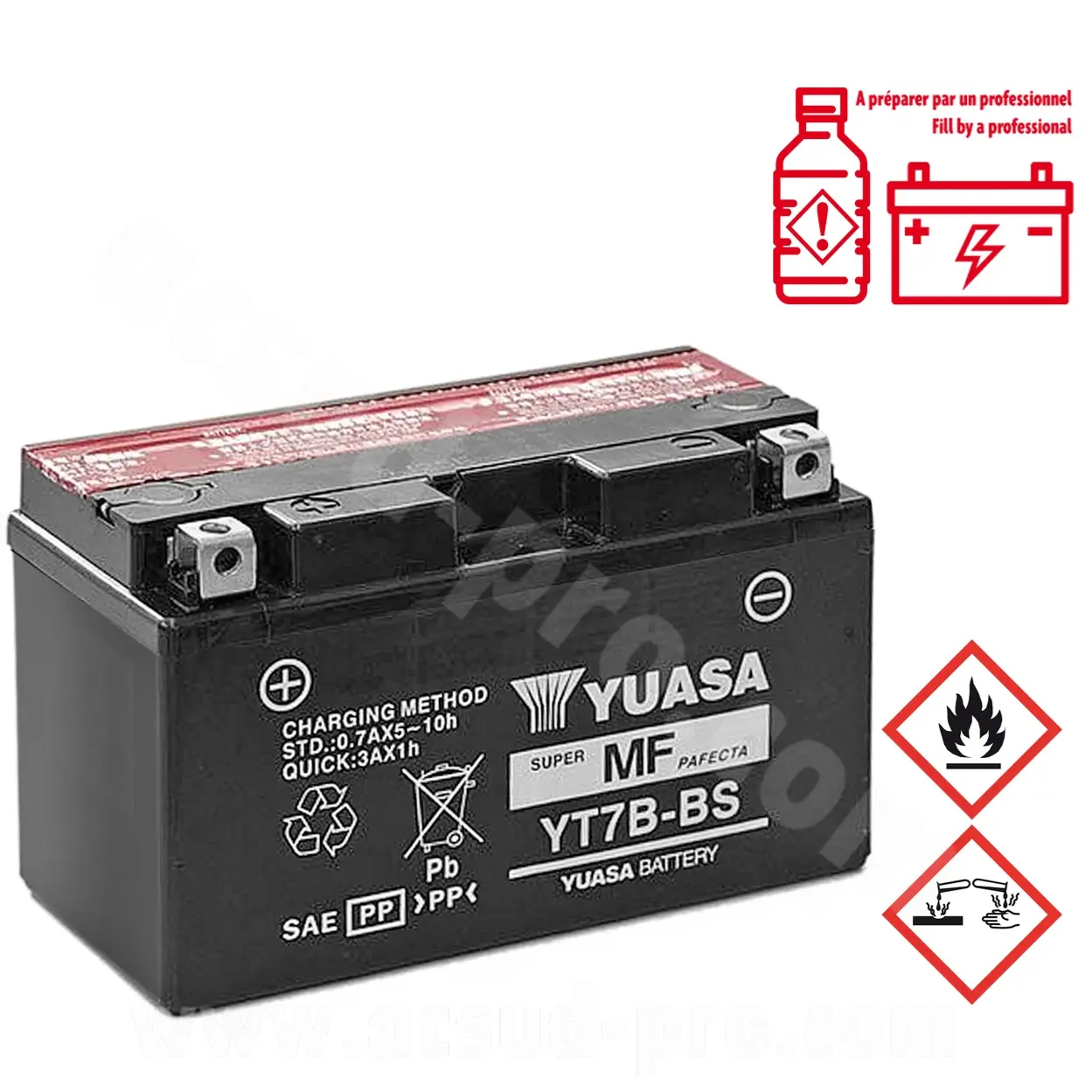 Batterie Yuasa YT7B-BS AGM wartungsfrei