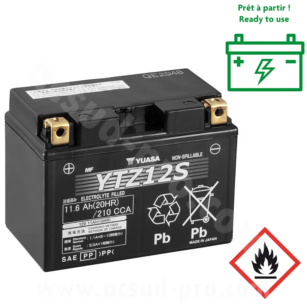 Yuasa YTZ12-S SLA-AGM Wartungsfreie Batterie