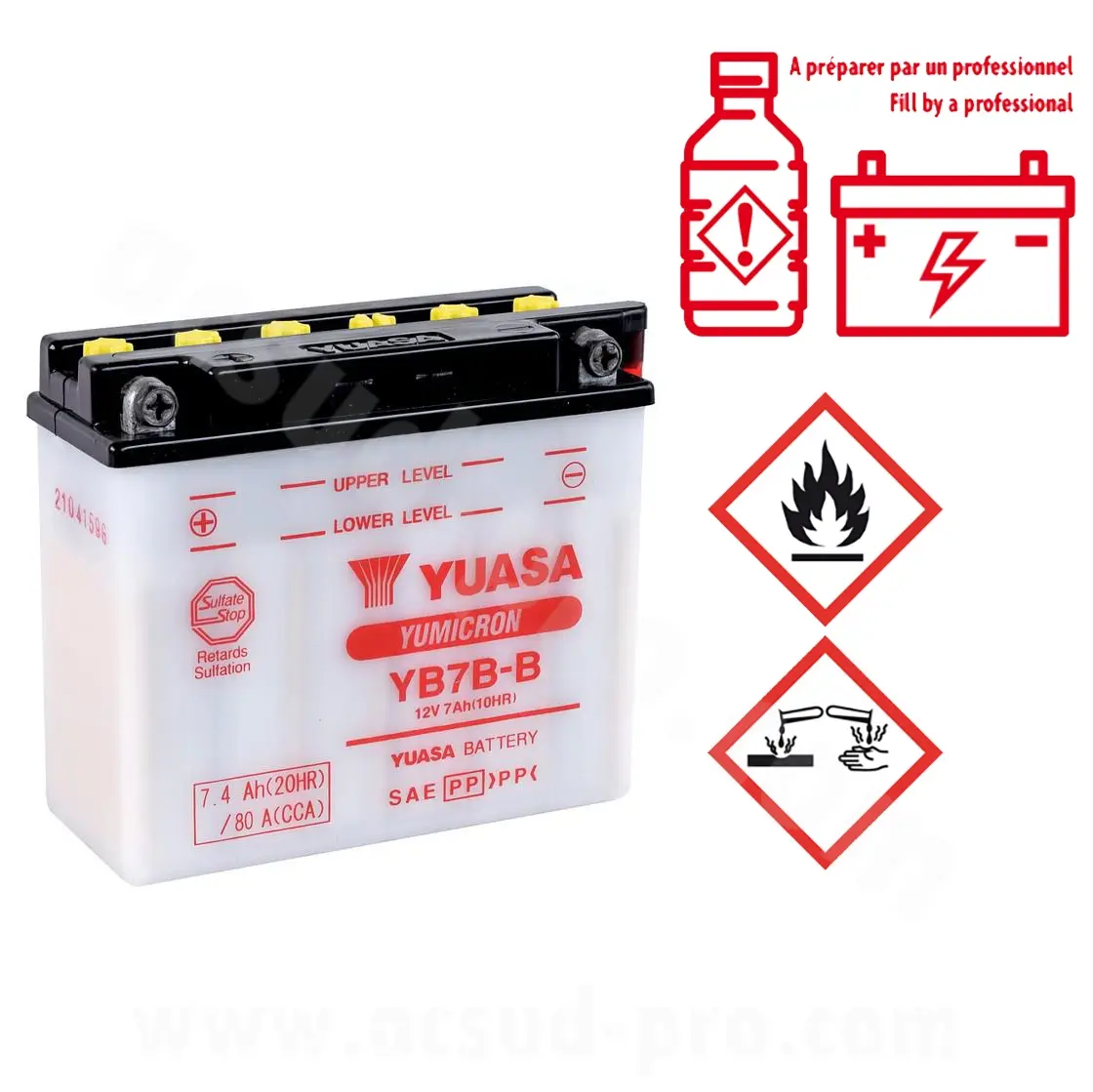 بیٹری Yuasa YB7B-B 12V-7Ah