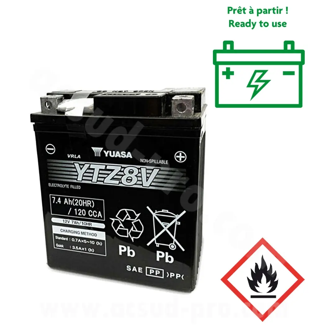 Yuasa YTZ8-V SLA-AGM wartungsfreie Batterie