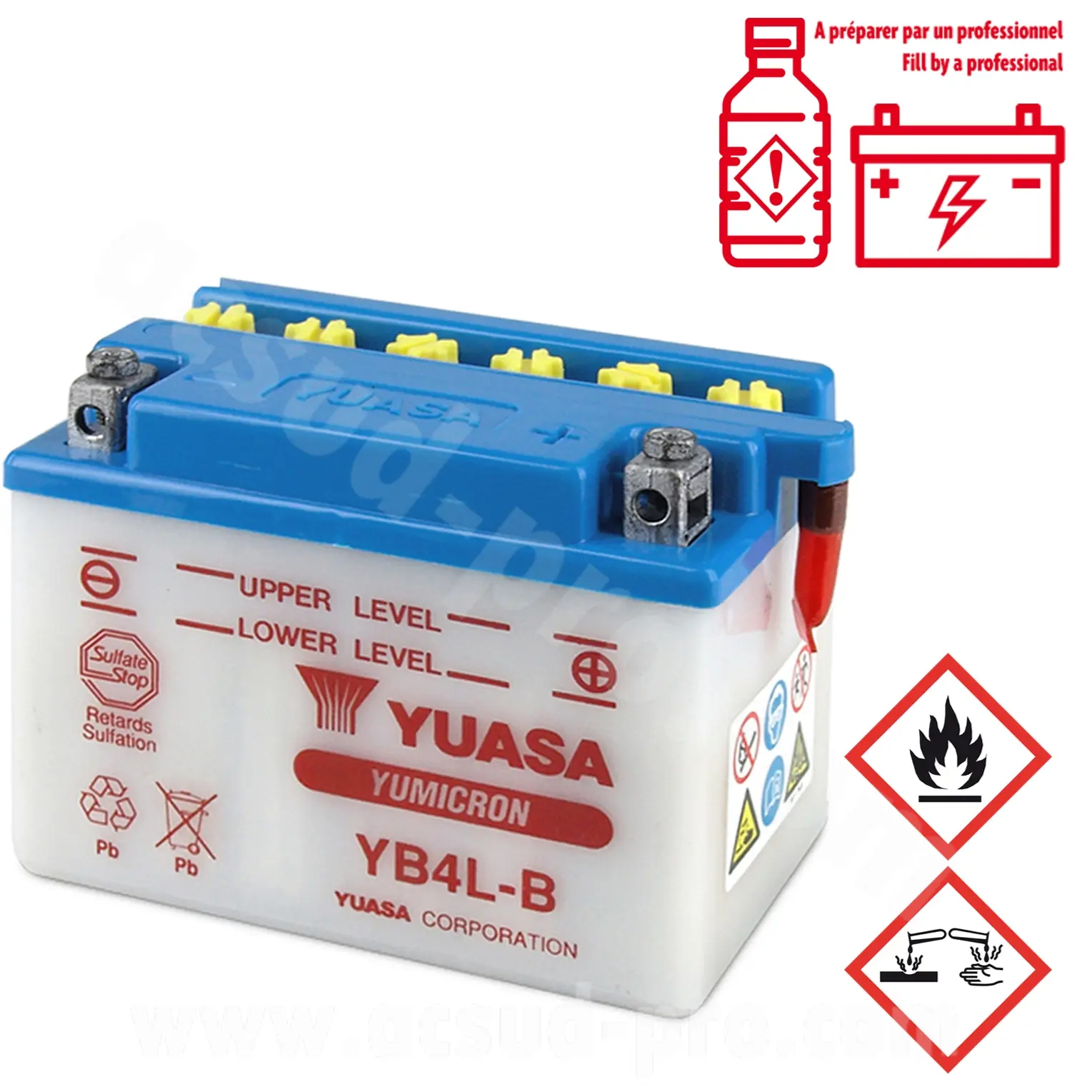 Batterie Yuasa YB4L-B konventionell mit Wartung