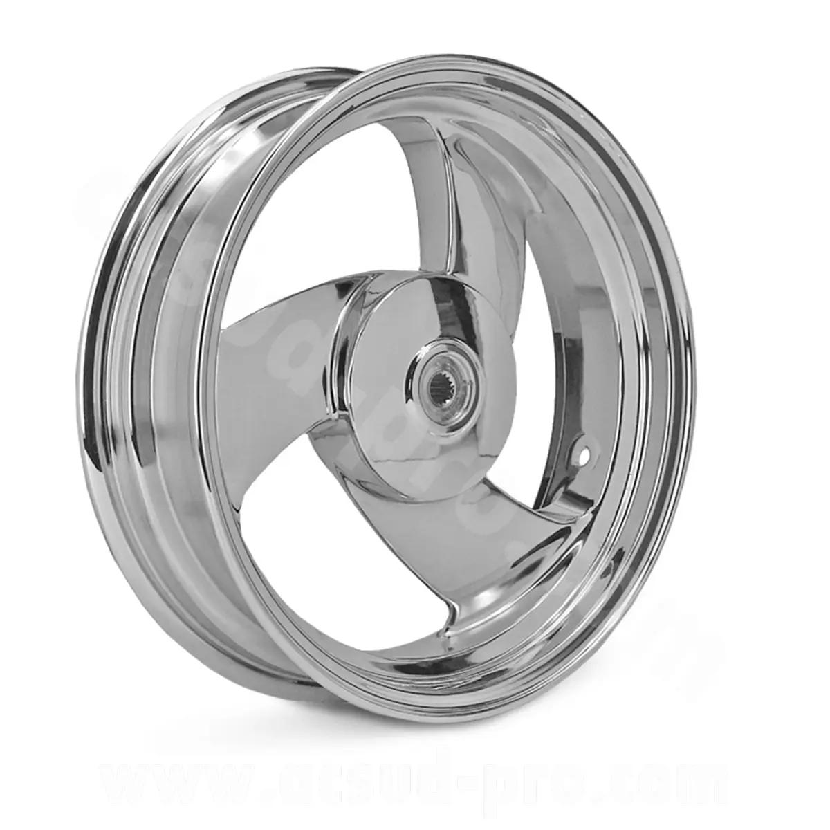 Jante arrière aluminium 13 pouces adaptable Yamaha Booster chromée MBK
