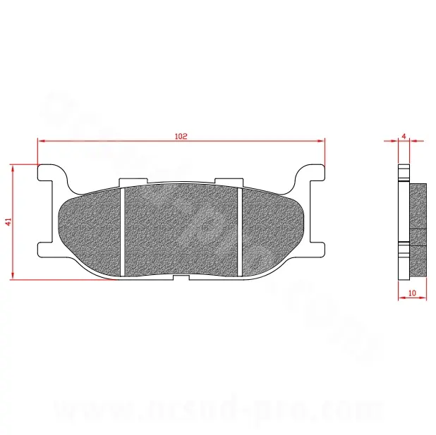 Plaquete de frână față Brenta BR3057 Yamaha 400 Majesty 2004+ / 500 Tmax 2001-2003 / MBK 400 Skyliner 2004+