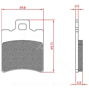 Plaquette de frein avant Brenta adaptable Peugeot Booster MBK Yamaha BWS Piaggio Aprilia Gilera Malaguti Ovetto Neos 4T homologuée ECE R90 BR3010