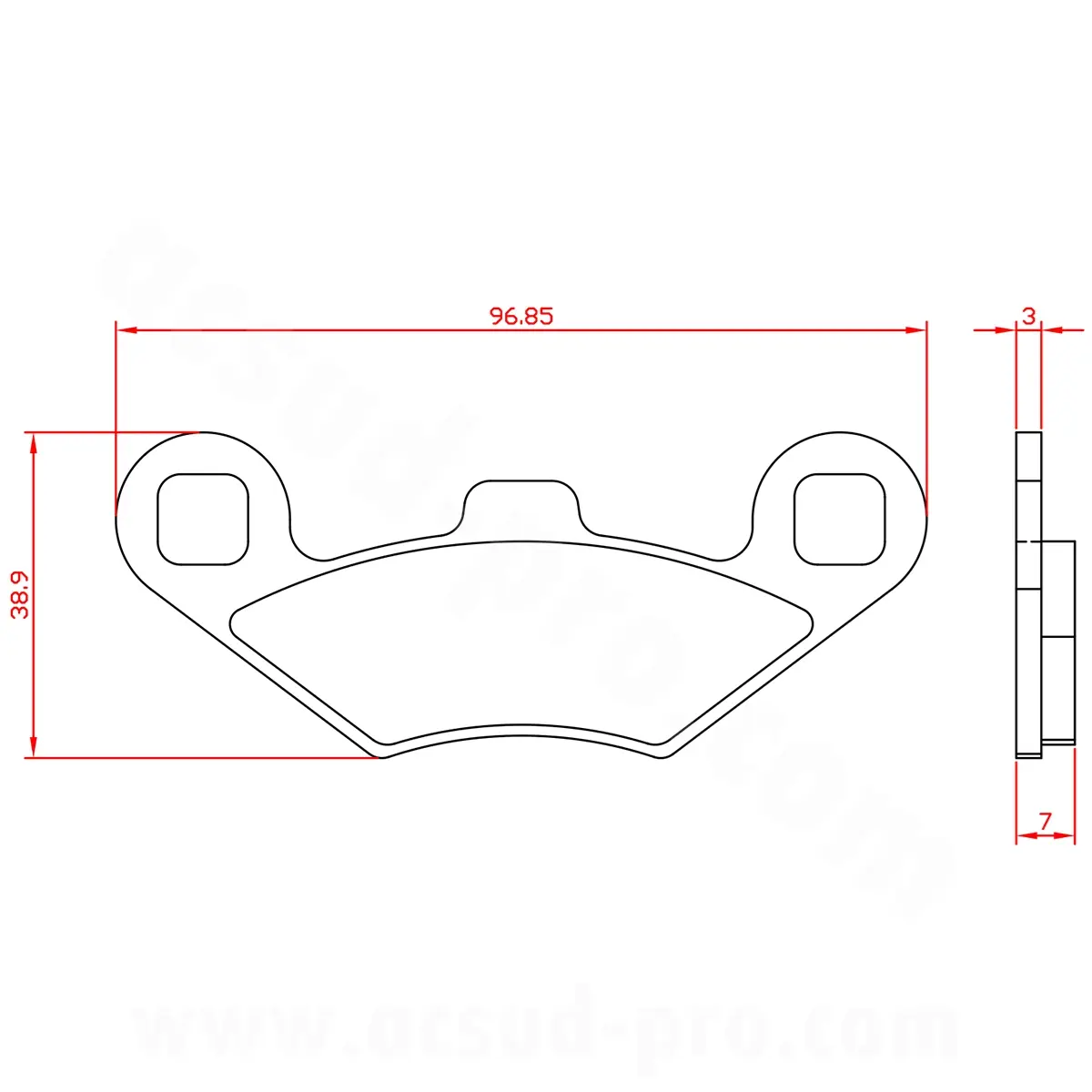 Plaquetă de frână maxiscooter/quad Brenta adaptabilă Peugeot Metropolis 400i, Polaris 400 Sportsman 2001+, 350 Sportsman 4x4 1993+, 700 Sportsman 4x4 2002+ față BR3157
