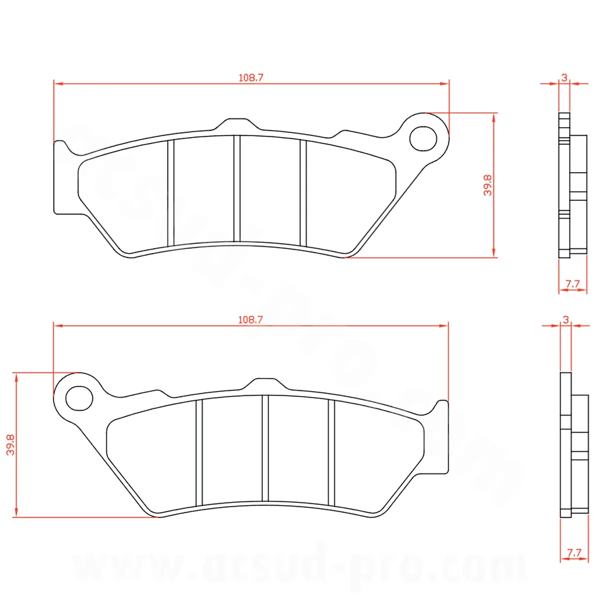 Brzdové destičky přední Brenta BR3090 vhodné pro BMW R 850 R, R 850 RT, R 1100 GS, R 1100 S, R 1150 GS, R 1150 R, R 1200 GS, R 1200 R, R 1200 RS (homologováno ECE R90)