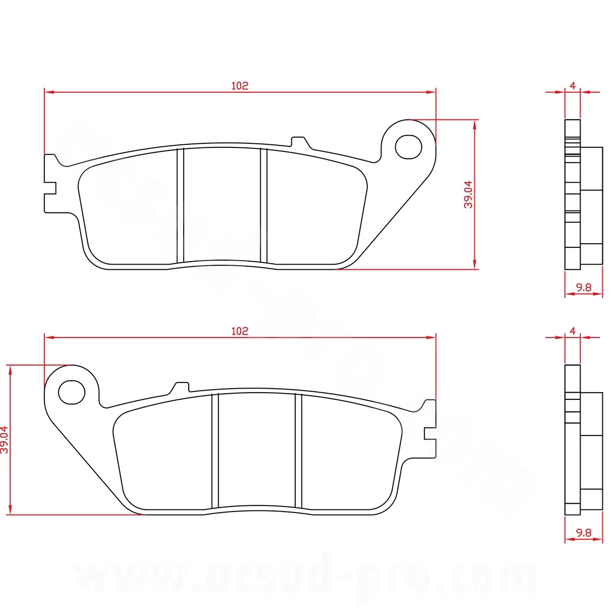 Brzdová destička BRENTA Honda 400 Silver Wing AR, 600 Silver Wing AR, 700 Integra 2014+ BR3071