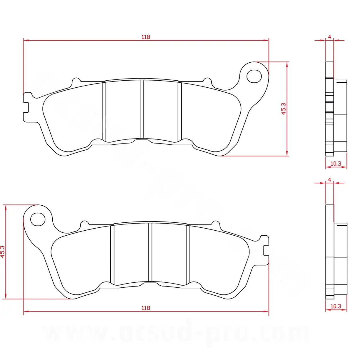 Bremsbelag Motorrad Brenta gesintert passend für Honda GL Goldwing 1800 2018-2021 hinten ECE R90-geprüft BR4307