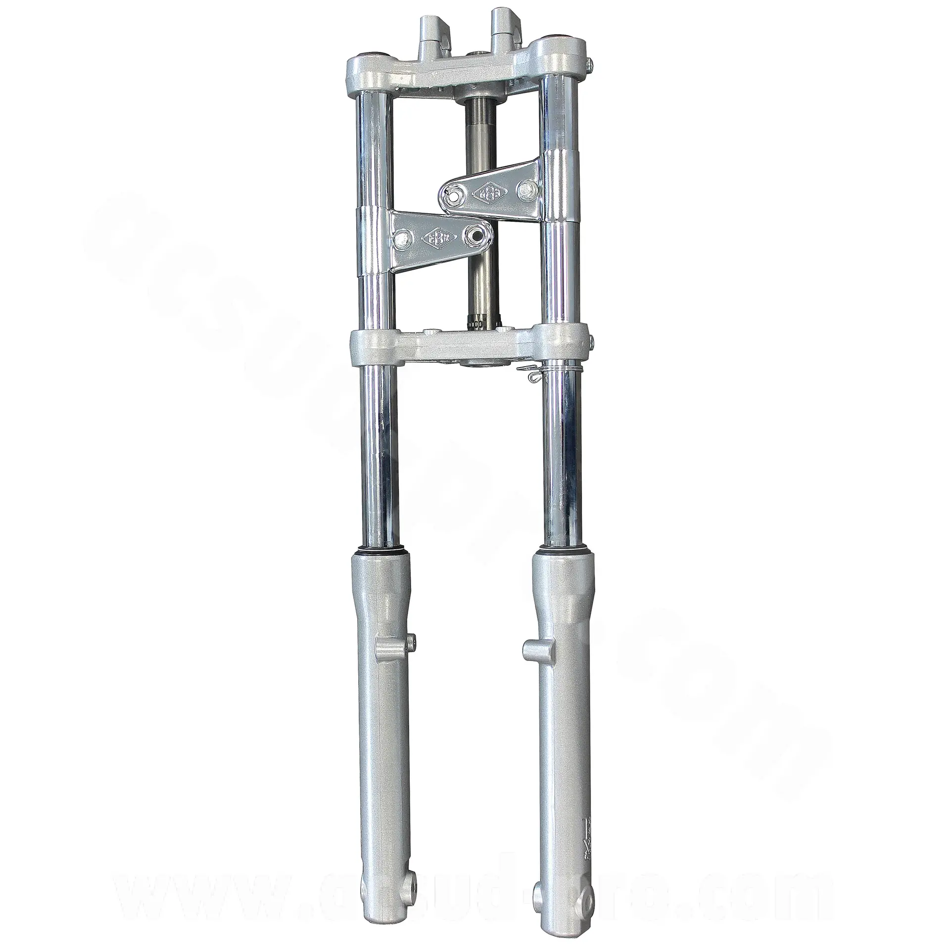 Fourche cyclo EBR adaptable cyclo racing MBK 51 montage frein à disque